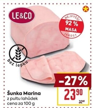 Šunka Marina nejvyšší jakosti LE&amp