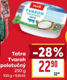 Tvaroh polotučný Tatra