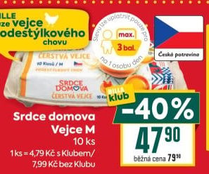 Vejce z podestýlky M Srdce Domova