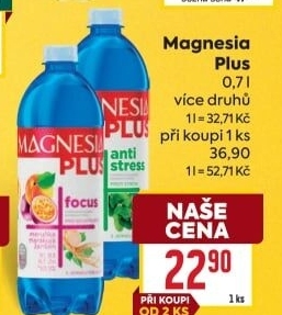 Voda ochucená plus Magnesia