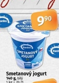 Bílý jogurt smetanový Ranko