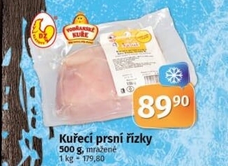 Kuřecí prsní řízky mražené DZ Klatovy
