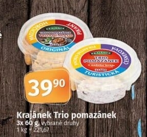 Pomazánky Trio Krajánek