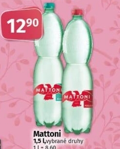 Přírodní voda Mattoni