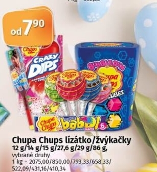 Sladkosti Chupa Chups