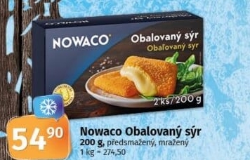 Sýr obalovaný mražený Nowaco