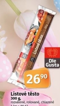 Těsto listové Dle Gusta