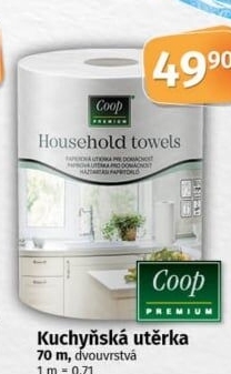 Utěrky kuchyňské 2vrstvé Coop Premium