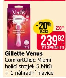 Holicí strojek dámský Comfortglide Sugarberry Miami Gillette Venus