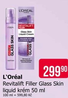 Krém pleťový proti vráskám Glass Skin Revitalift Filler L'