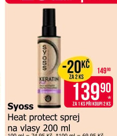 Ochraný sprej na vlasy Keratin Syoss