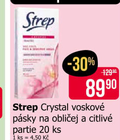 Pásky depilační na obličej a oblast bikin Strep Opilca