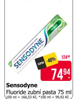 Pasta na zuby Fluoride Sensodyne