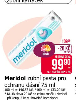 Pasta na zuby pro ochranu dásní Meridol