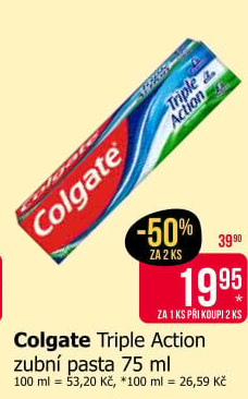 Pasta na zuby Triple Action Colgate