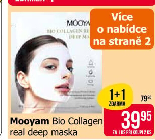 Pleťová maska textilní Mooyam