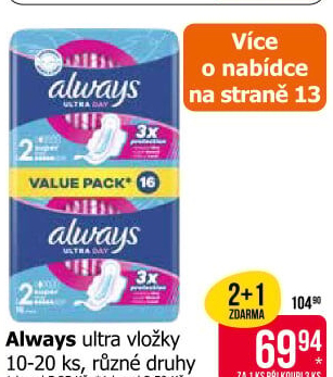 Vložky dámské Ultra Always