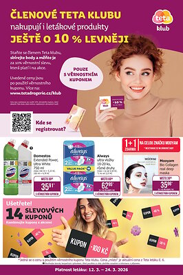 akční leták Teta drogerie 12.3.2026-24.3.2026