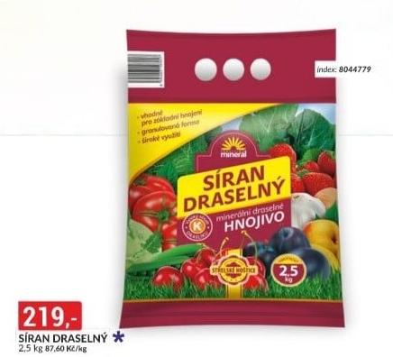 Hnojivo Síran draselný Mineral Forestina