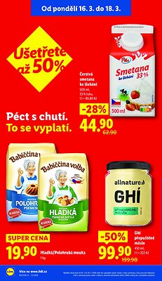 akční leták Lidl 16.3.2026-18.3.2026