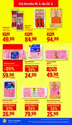 akční leták Lidl 19.3.2026-22.3.2026