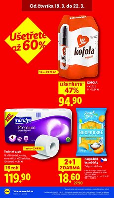akční leták Lidl 19.3.2026-22.3.2026
