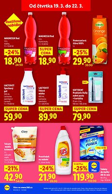 akční leták Lidl 19.3.2026-22.3.2026