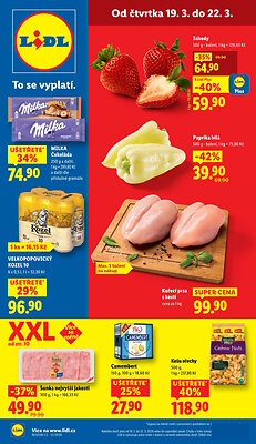 akční leták Lidl 19.3.2026-22.3.2026