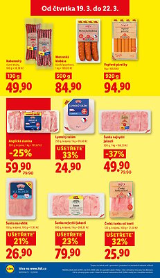 akční leták Lidl 19.3.2026-22.3.2026