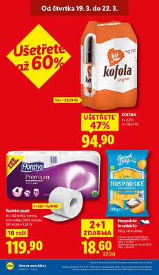 akční leták Lidl 19.3.2026-22.3.2026