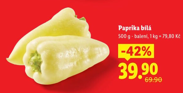 Paprika bílá