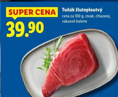 Tuňák žlutoploutvý steak