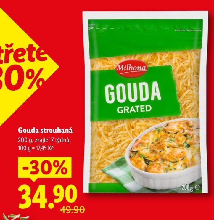 Sýr Gouda strouhaná Milbona