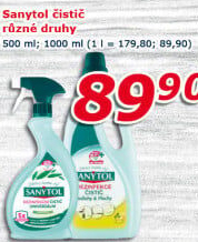 Čisticí prostředky Sanytol