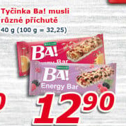 Müsli energetická tyčinka Ba! Bakalland