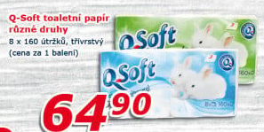 Toaletní papír 3vrstvý Q Soft