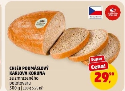 Chléb podmáslový Karlova Koruna