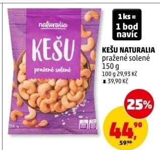 Kešu pražené Naturalia