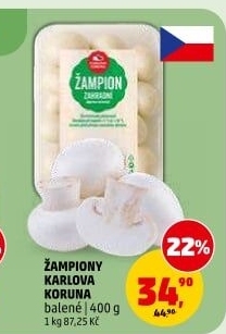 Žampiony Karlova Koruna