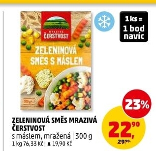 Zeleninová směs s máslem mražená Mrazivá Čerstvost
