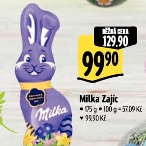 Čokoládový zajíc Milka