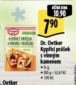 Kypřicí prášek s vinným kamenem Dr. Oetker