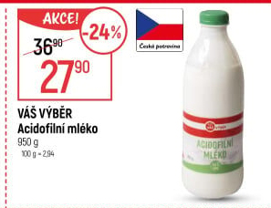Acidofilní mléko Váš Výběr