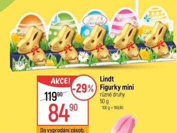 Čokoládové figurky velikonoční Lindt