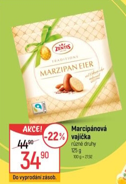 Marcipánová vajíčka Zentis