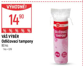 Odličovací tampony Váš Výběr