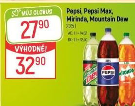 Limonáda bez kalorií Max Pepsi
