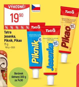 Mléko kondenzované Jesenka Tatra