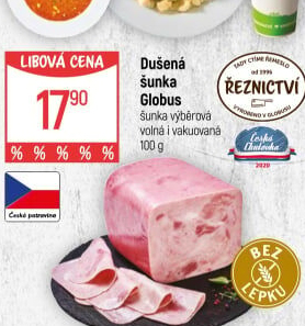 Šunka dušená výběrová Globus