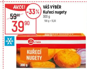 Kuřecí nugetky smažené mražené Váš Výběr